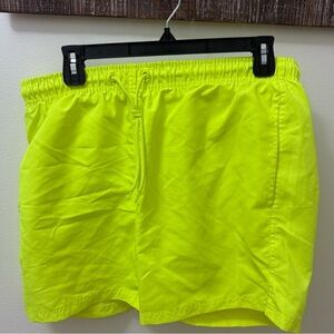 Primark Neon Yellow Shorts/Swim Trunks size large